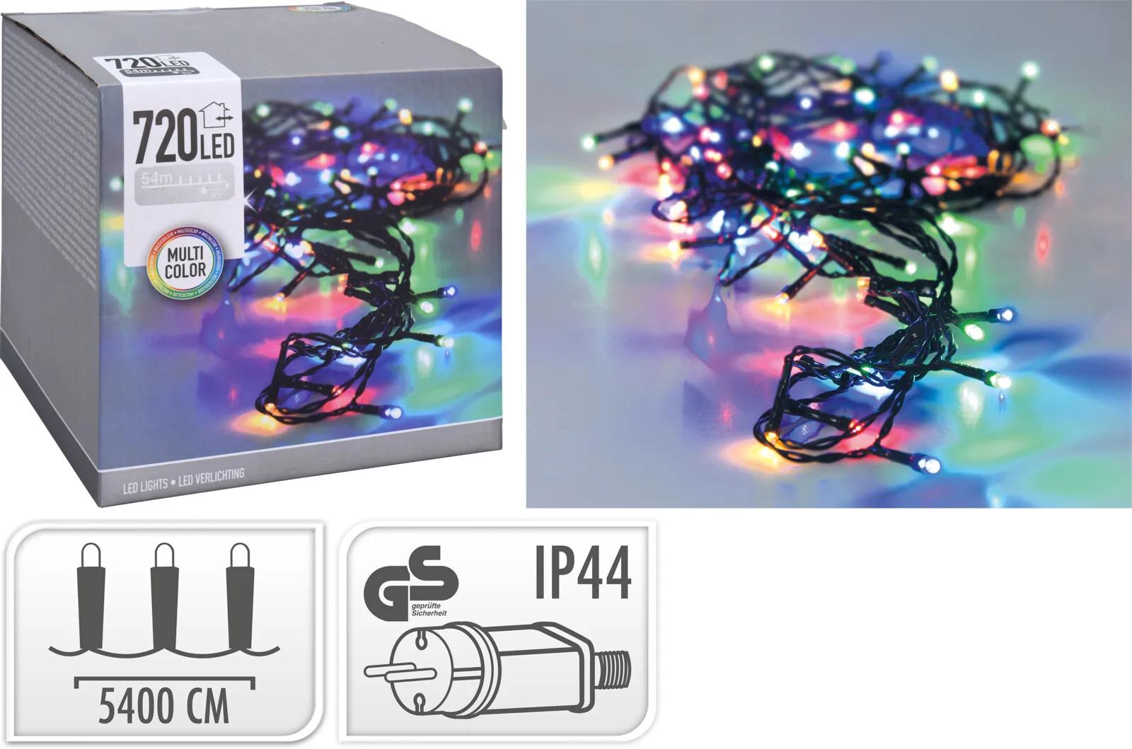 LAMPKI CHOINKOWE 720 LED 54m MULTIKOLOR
