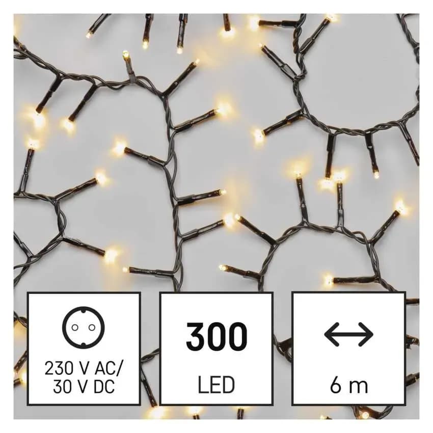 EMOS Łańcuch Choinkowy CLUSTER Jeżyk 300 LED 6m (Ciepła Biel)