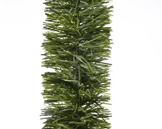 Gęsty Łańcuch Choinkowy Zielony Matowy – Girlanda Lametta 270 cm (70 mm)