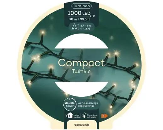 Lampki Choinkowe 1000 LED Lumineo Compact Twinkle 30m Ciepła Biel (Warm White)