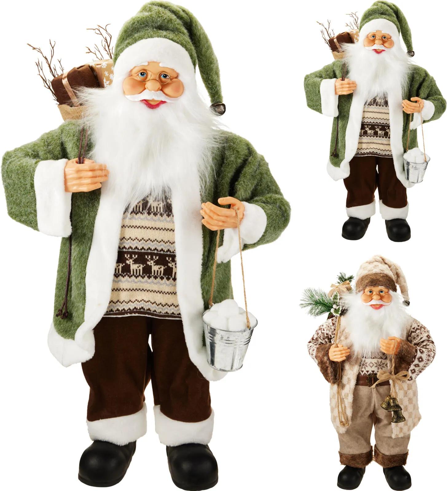 STOJĄCY ŚWIĘTY MIKOŁAJ 60 cm – FIGURKA ŚWIĄTECZNA PREMIUM KOLEKCJA ZIMOWA