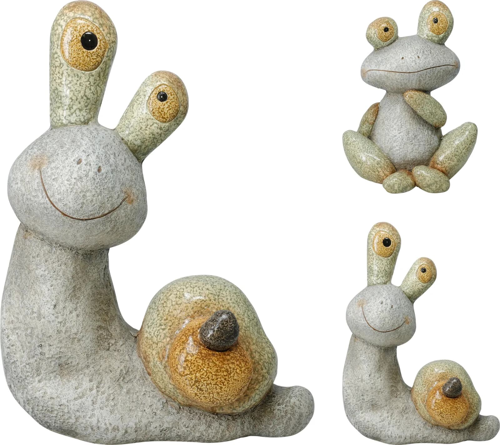 Figurka Ogrodowa Dekoracyjna Żaba / Ślimak z MGO – Urocza Ozdoba (do 37 cm)