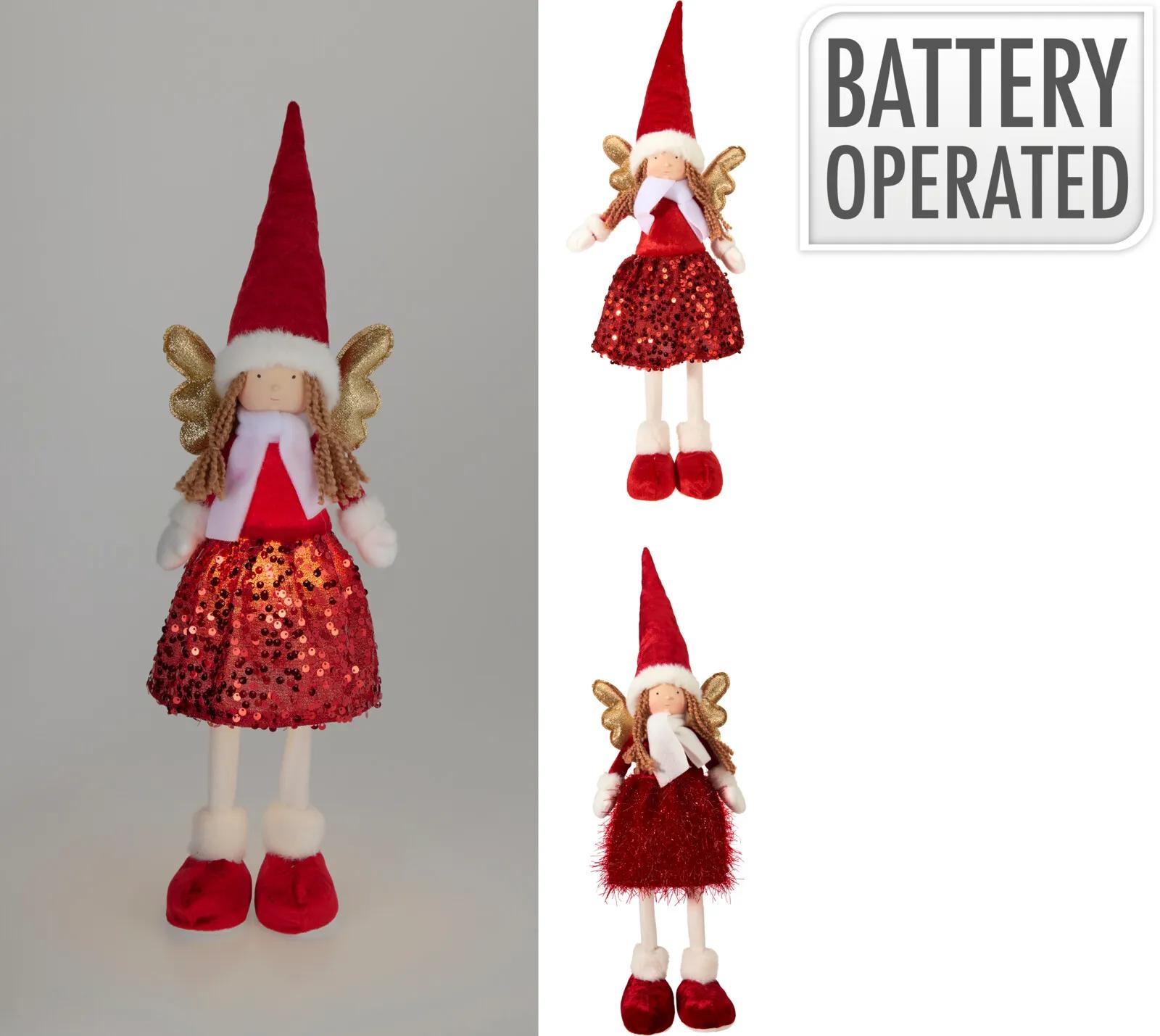 STOJĄCY ANIOŁ ŚWIĄTECZNY LED – 55 cm