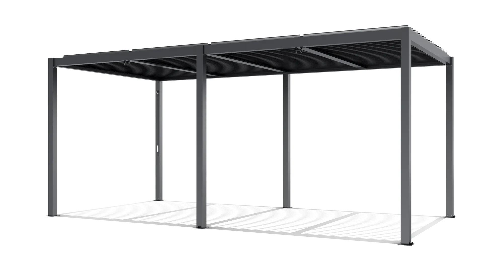 Pergola tarasowa Luxe 5.8 x 3 m antracytowa z LED