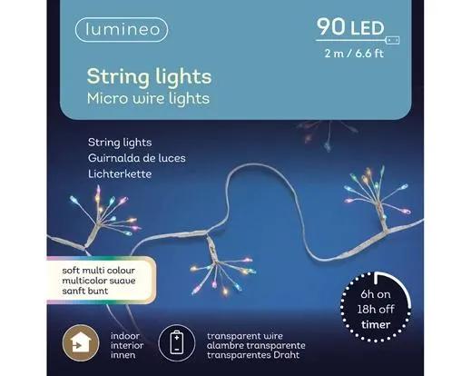 Lampki microLED multi na baterie 200cm-90L 487143