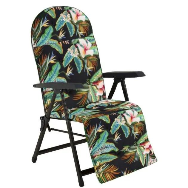 Fotel tarasowy Santaigo Tropical z podnóżkiem